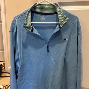 Vineyard Vines Blue Quarter-Zip Pullover
